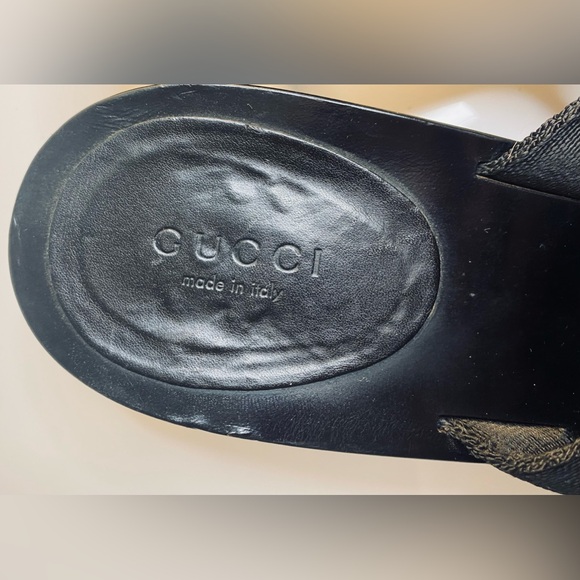 GUCCI INTERLOCKING “GG” KITTEN HEEL THONG SANDAL - Picture 5 of 7